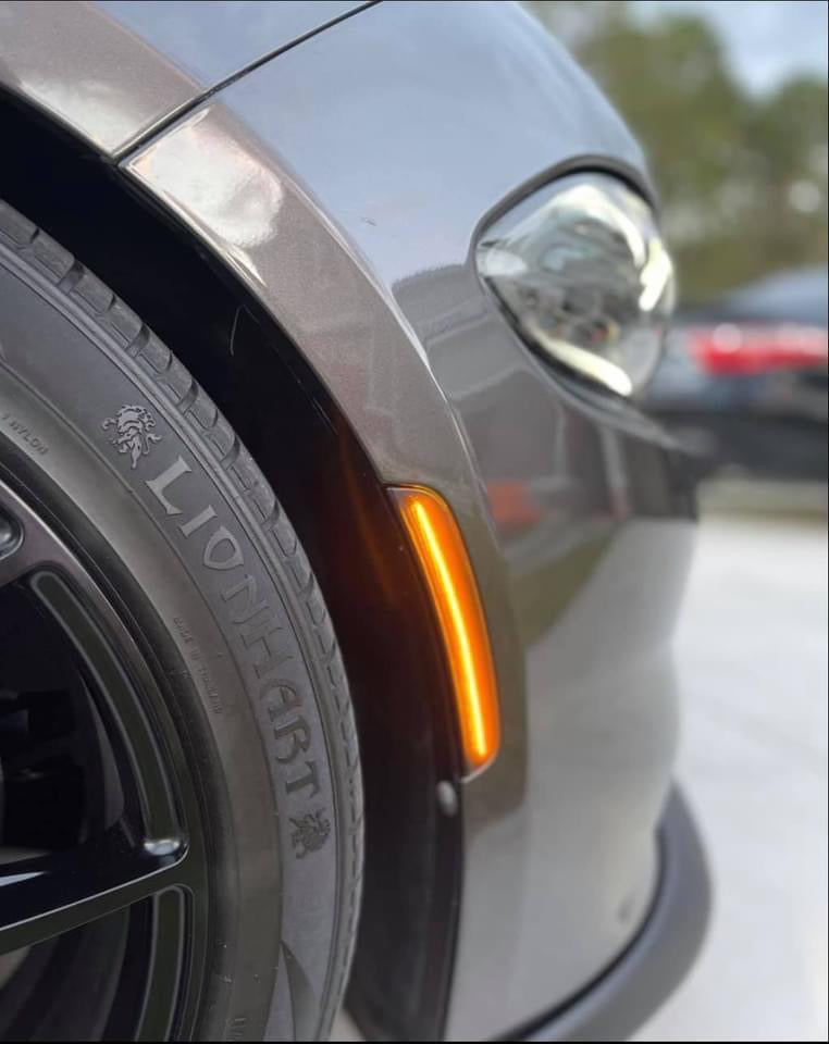 Smoked side marker lights for 2015+ Charger and 300